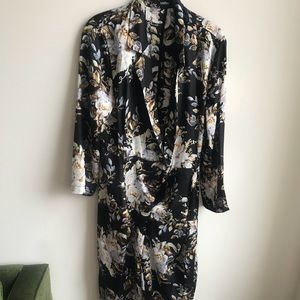 Tall Floral Silk Jumpsuit (Size 10)